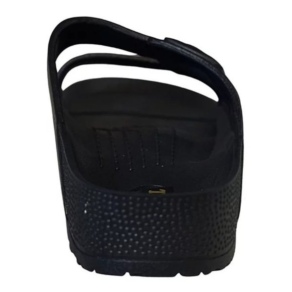 Tecs Two Band Women's Slide Sandals in Black - Size 7 - Picture 4 of 5